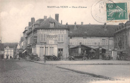 MAGNY-en-VEXIN (Val-d'Oise) - Place D'Armes - Garage Automobiles R. Viard - Voyagé 1915 (2 Scans) Charenton 10 R Mouquet - Magny En Vexin