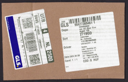 Hungary: Parcel Fragment (cut-out) To Netherlands, 2024, Label GLS Private Courier Service (minor Damage, See Scan) - Brieven En Documenten