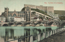 BELGIQUE - Huy - Vue Sur Le Pont Et La Citadelle - Colorisé - Carte Postale Ancienne - Hoei