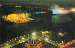 Canada Niagara Falls Ontario Aerial Nocturnal Aspect - Chutes Du Niagara