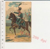 Image Chromo Ancienne Chocolat Poulain Chasseurs à Cheval Officier 1804 Armée Napoléonienne  Lithographie Sicard - Poulain