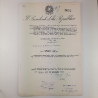 Decreto Firmato Da Vittorio Emanuele III Re D’Italia - Decrees & Laws
