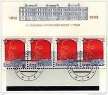 Parteikonferenz 1982 Lenin CSSR Block 46 O 5€ 6.Konferenz Rußland Prag Bloque Bloc Bloque M/s Sheet S/s Tschechoslowakei - Used Stamps