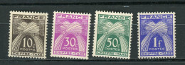 FRANCE - TAXE  - N° Yvert 67+68+69+70** - 1859-1959 Mint/hinged