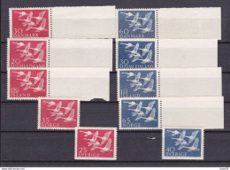 1956 Norden GIRI DEL NORD  - CIGNI  Giro Di 10 Valori: Danmark Island Norge Sverige Finland MNH** SWANS - Joint Issues