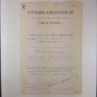 Decreto Firmato Da Vittorio Emanuele III Re D’Italia - Décrets & Lois