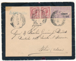 1918 LETTERA ESPRESSO CON ESPRESSO SOVRASTAMPATO 0,25 SU ESPRESSO URGENTE 0,40 - Express Mail