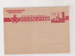 YUGOSLAVIA 1945 ZAGREB  Locals Postal Stationery Unused - Ungebraucht