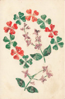 Stamps * CPA à Système De Collage De Timbres ! * Fleurs Flowers - Timbres (représentations)