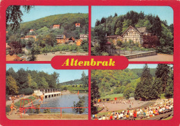 Altenbrak / Harz - Rolandseck, Teilansicht, Bergschwimmbad, Panorama Hauptstrasse - Altenbrak