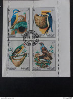 Emirati Arabi الإمارات العربية المتحدة Sharjah 1972 Birds Cat. Michel 1308-1311 Error Perf. Cancellation Of Issue MNH - Schardscha