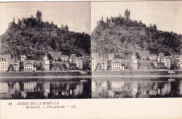 Bernkastel-Kues - Bercastel - Vue Generale  - Bords De La Moselle - Stereoskopische Karte - Bernkastel-Kues