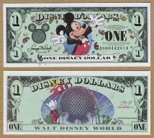 1 Disney Dollars USA.     "Mickey".     1$     (NEUVE - UNUSED). - Non Classés