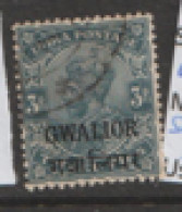 India  Gwalior  1912 SG   67d 3p  Slate    Fine Used - Gwalior