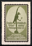 Reklamemarke Traunstein, Deutsche Gesellschaft Für Kaufmanns-Erholungsheime E.V., Hermes-Statue  - Erinnofilia