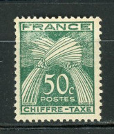 FRANCE - TAXE  - N° Yvert 71 Obli. PIQUAGE DÉCALÉ - 1859-1959 Nuevos