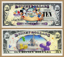 1 Disney Dollars USA.     "Mickey & Ses Amis".     10$     (NEUVE - UNUSED). - Sin Clasificación
