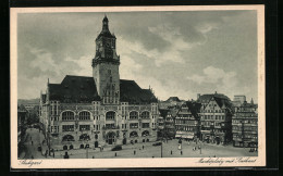 AK Stuttgart, Marktplatz Mit Geschäften Und Rathaus  - Stuttgart