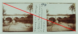 Photo Sur Plaque De Verre, Guerre 14/18, Meuse, Fains, Pont De L'ornain, Berge, Arbres. - Diapositivas De Vidrio