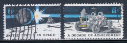 United States 1971 Mi# 1046-1047 Used - Apollo 15 Moon Exploration Mission / Space - United States