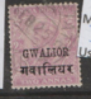 India  Gwalior  1912 SG   70a  2a  Reddish Purple   Fine Used - Gwalior