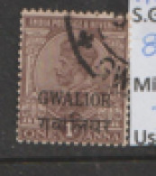 India  Gwalior  1923 SG   80  1a   Fine Used - Gwalior