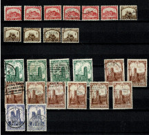 1928 267/271° (25 Timbres) : Les Cathédrales - Used Stamps