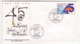 Europe - Nations Unies - Genève FDC 26/06/1990 - 45° Anniversaire De L'organisation - M317 - Gebraucht