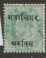 India  Gwalior Official   1907   SG  047  1/2a Fine Used - Gwalior