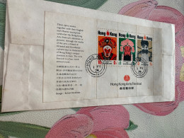 Hong Kong Stamp 1974 Art Festival S/s On Official Cover Rare - Unused Stamps