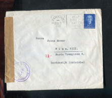 "NIEDERLANDE" 1953, Brief Mit "ZENSUR" (Alliierte Zensurstelle) Ex Eindhoven Nach Wien (R1059) - Cartas & Documentos