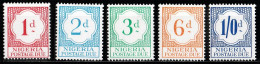 1961 Nigeria Timbre Taxe Set MNH** Ta7 - Nigeria (1961-...)
