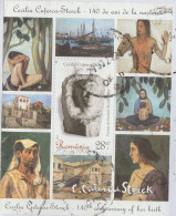 Roumanie Romania Registered Cover Cecilia Cuțescu Storck 140 Th Years Of Birth Block Peinture Painter - Storia Postale