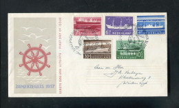 "NIEDERLANDE" 1957, Mi. 692-696 "Schiffe" FDC (R1061) - FDC