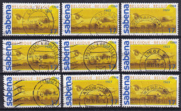 SABENA LIEGE EUPEN SERAING BRUSSEL BRUXELLES ESNEUX ANDENNE WAREMME - Used Stamps