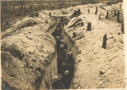 Bois Bricot , Marne * Un Boyau Allemand Occupé Par Nos Chasseurs * Ww1 Guerre 14/18 War * Photo Ancienne 18x13cm - Other & Unclassified