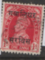 India  Gwalior Official   1938   SG  078  2a    Fine Used - Gwalior