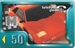 Estonia: Eesti Telefon 1997 Red Car - Estonia