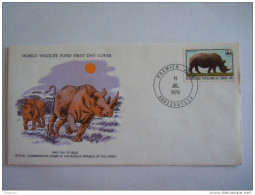 Congo Republique Populaire Brazzaville 1978 FDC WWF Rhinoceros Neushoorn - Rhinozerosse