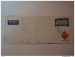 Cook 1973 Letrre Cover (part)  Fleurs  "Tenth Anniversary Cessation Of Nuclear Testing Treaty Monnaie Yv 344 336 - Cook Islands