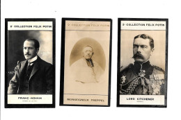 CP49 - CHROMOS FELIX POTIN 2ème COLLECTION - LORD KITCHENER - MONSEIGNEUR FREPPEL - FRANC NOHAIN - Félix Potin