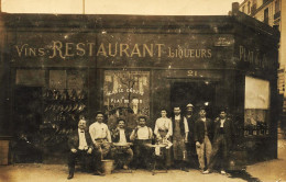 Paris 18ème * Carte Photo * Vins Restaurant Liqueurs Au N°21 Rue Ordener * Commerce - Paris (18)