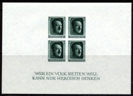 Allemagne Empire BF 1937 Yvert 9 ** TB Non Dentele - Blocs