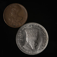 Ethiopie / Ethiopia Lot (2) : 50 Matonas - 1923 (1931) & 10 Santeem - 1936 (1945-1975)  - Vrac - Monnaies
