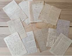 Lot De 16 Lettres Manuscrites Anciennes De Provenances Et Dimensions Diverses - Manuscripts