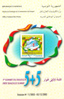 2003-Tunisie / Y&T 1502 - 1er Sommet Du Dialogue 5+5 - Tunis 2003 -  Prospectus - Tunisia (1956-...)