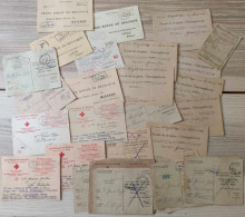 Lot De 34 Cartes De La Croix Rouge Colis Aux Prisonniers De Guerre - Accusé De Réception - Manoscritti