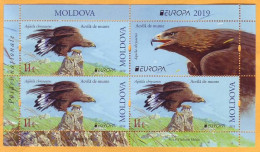 2019 Moldova Moldavie Europa-cept H-Blatt  Fauna, Birds, Eagles  Mint - Aigles & Rapaces Diurnes