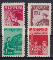 ALBANIA 1959 - MNH - Mi 582A-585A - Complete Set - Albania