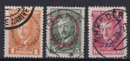 ALBANIA 1927 - Canceled - Mi 151A,153A, 154A - Albania